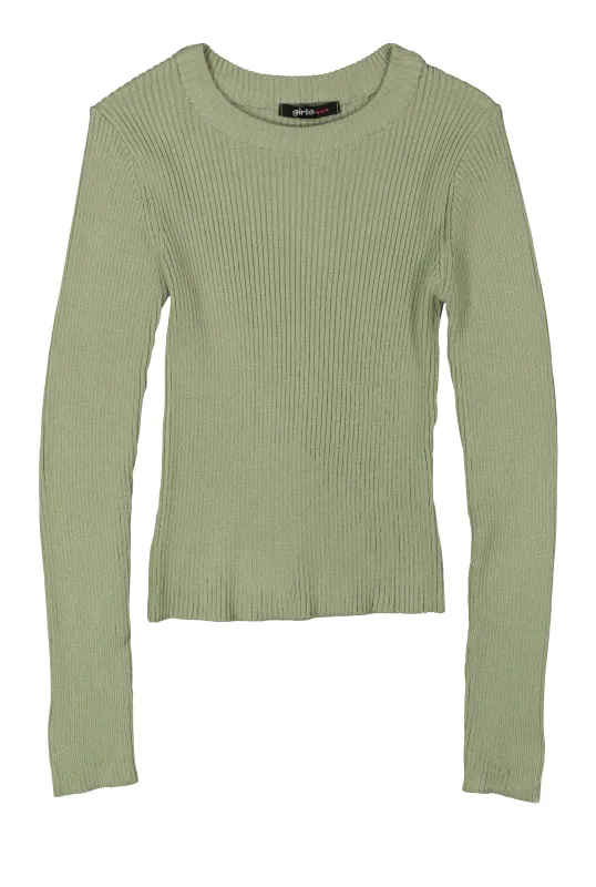 Girls Ribbed Knit Pullover Sweater sold by Rainbow
