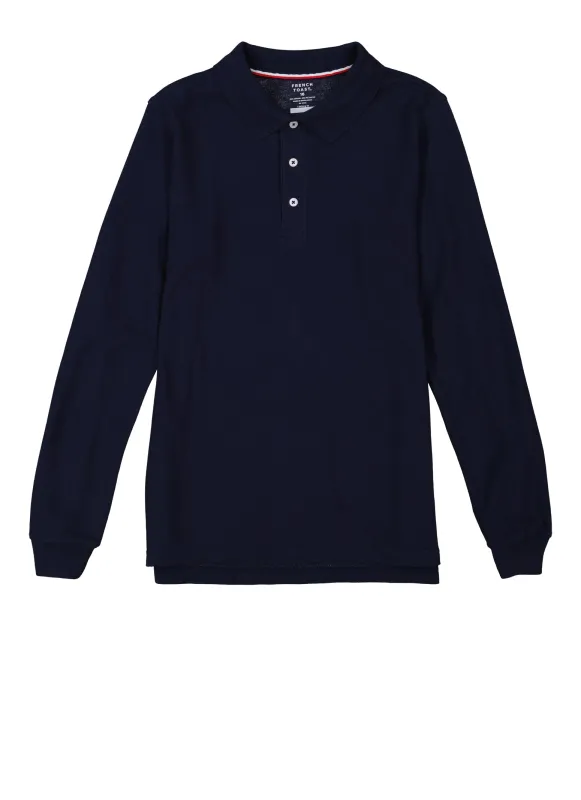 French Toast Boys 16-20 Long Sleeve Pique Polo sold by Rainbow