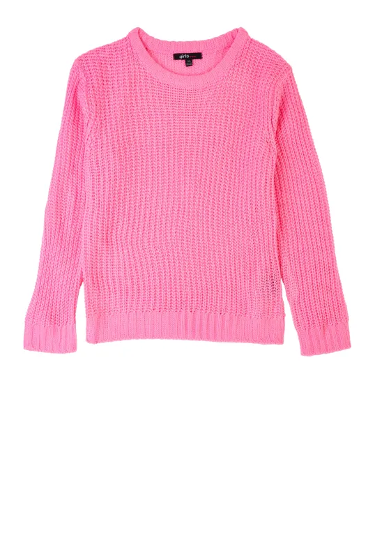 Girls Knitted Crew Neck Sweater sold by Rainbow
