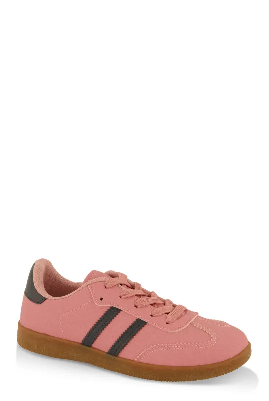 Girls Side Stripe Low Top Sneakers sold by Rainbow