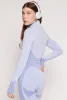 Seamless Textured Knit Zip Front Track Jacket sold by Rainbow