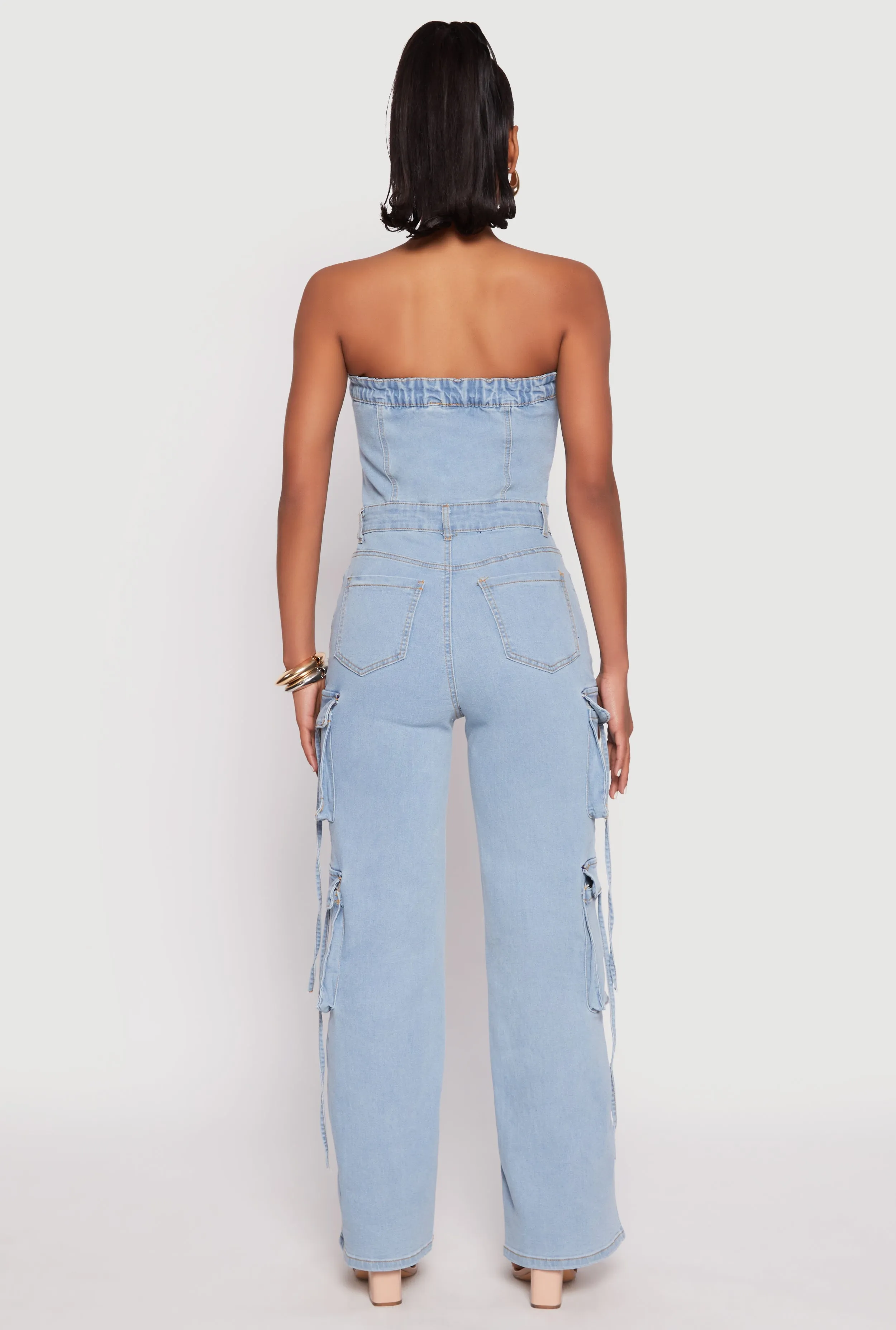 Daisy Denim Button Front Cargo Jumpsuit sold by Rainbow product image thumbnail 3