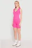 Ribbed Knit Sleeveless V Neck Romper sold by Rainbow