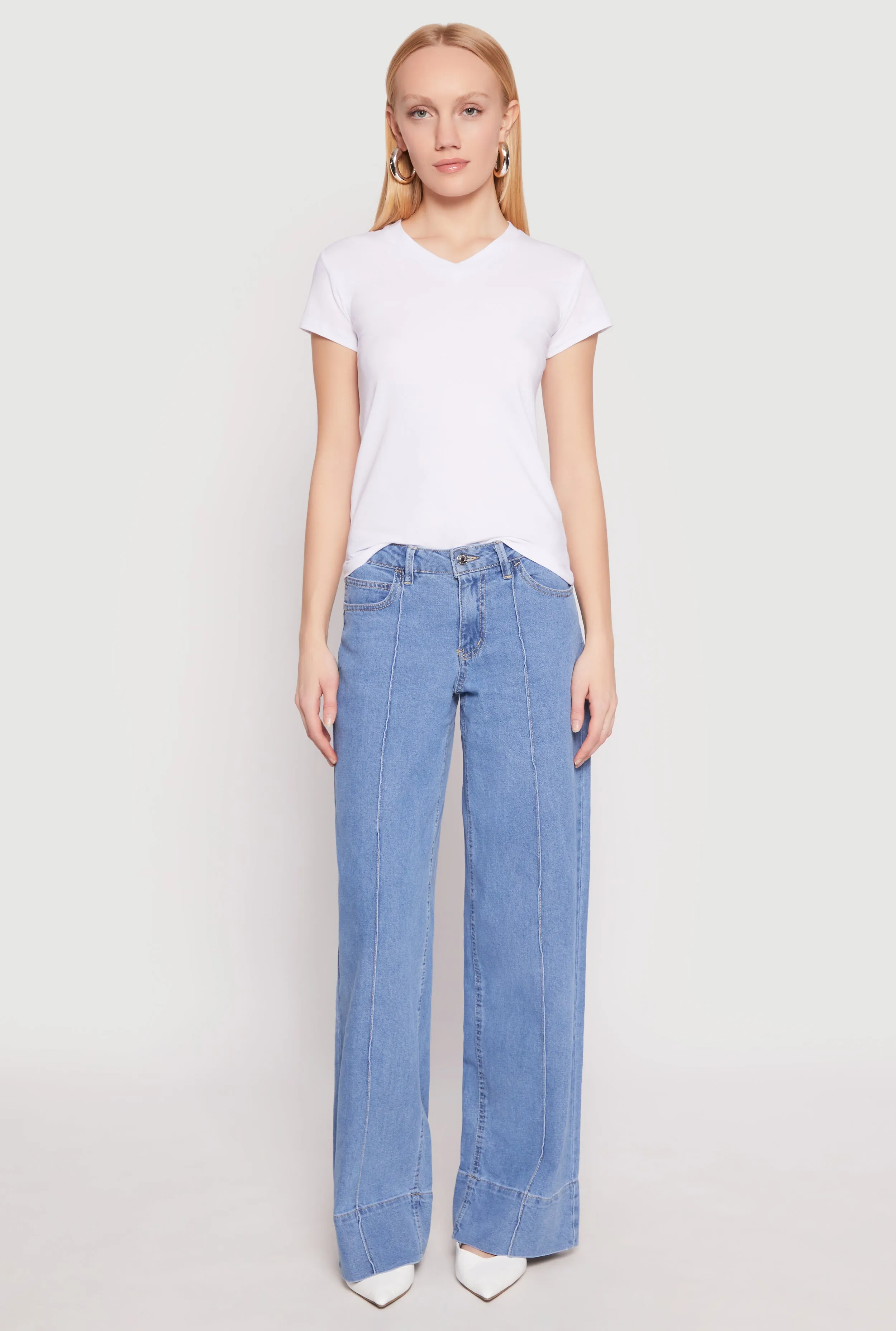 V Neck Short Sleeve Tee sold by Rainbow