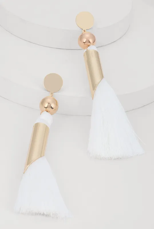 Statement Tassel Earrings sold by Rainbow