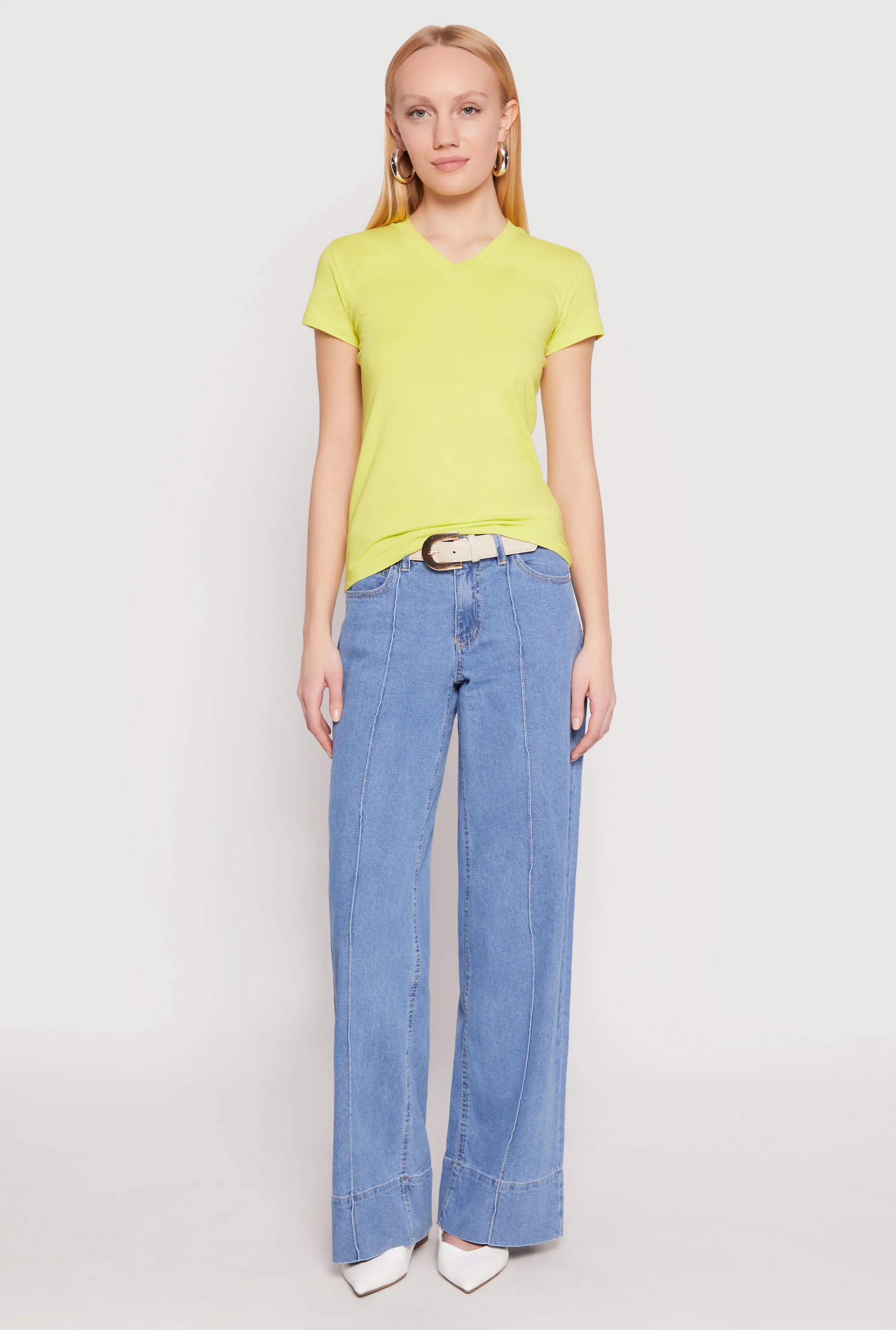 V Neck Short Sleeve Tee sold by Rainbow