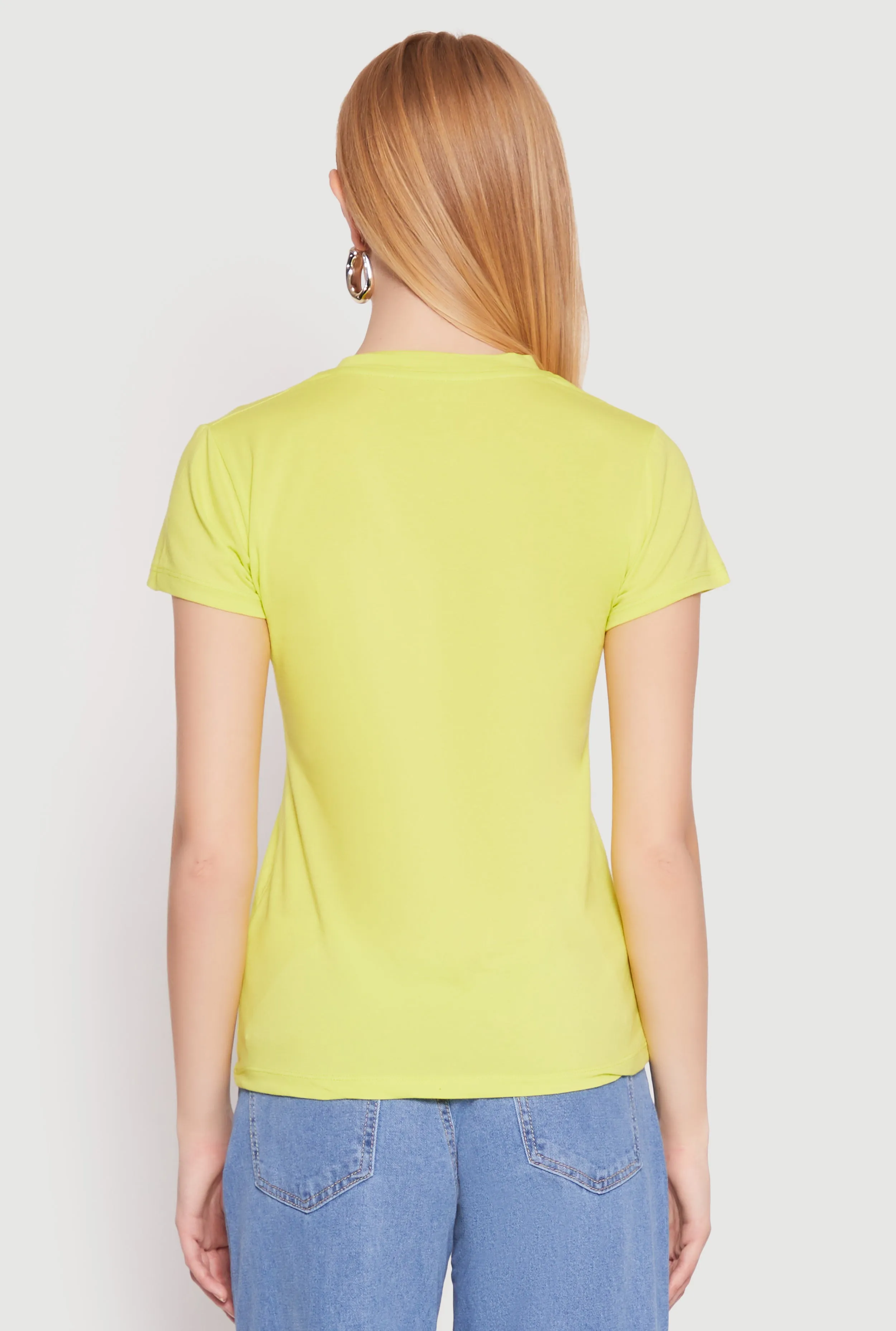 V Neck Short Sleeve Tee sold by Rainbow product image thumbnail 5