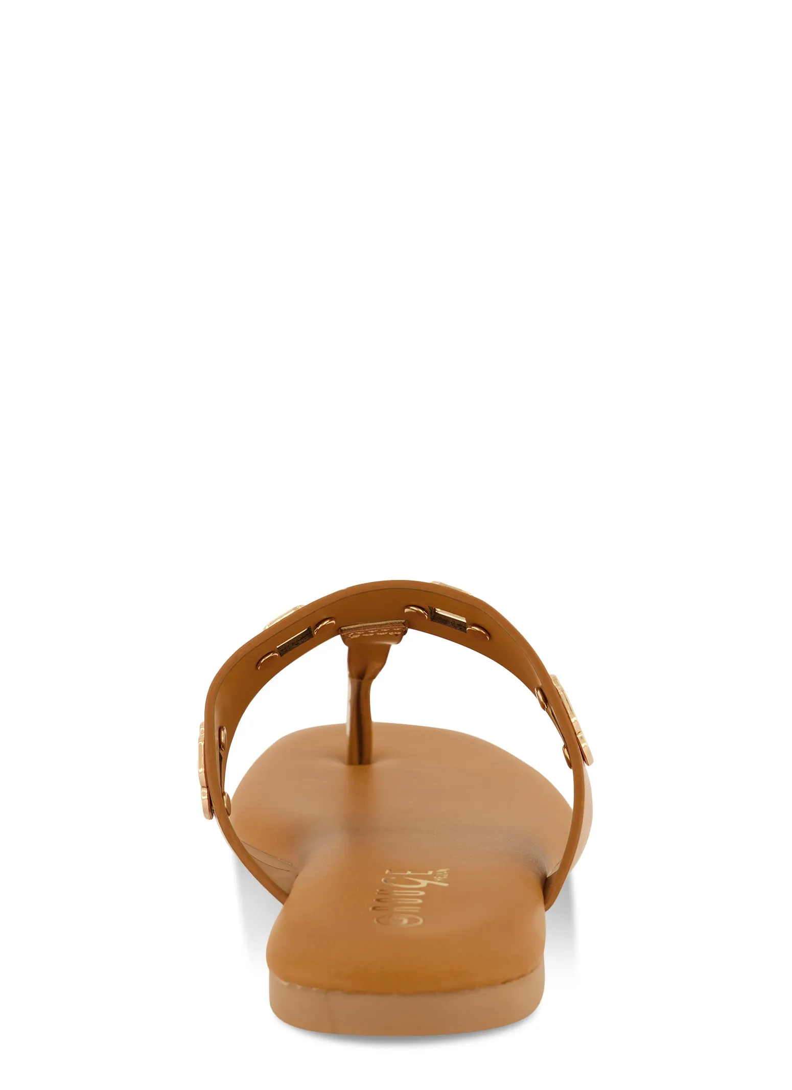 Geometric Metallic Eyelet Thong Slide Sandals sold by Rainbow product image thumbnail 3