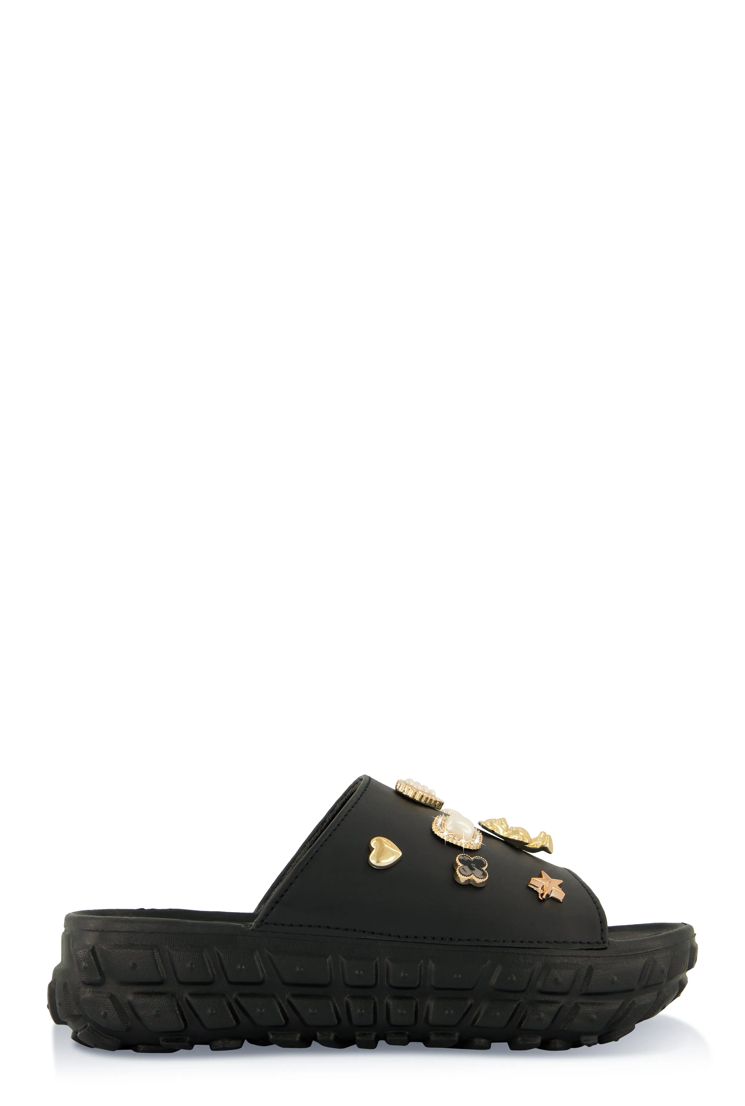 Studded Charm Platform Slide Sandals sold by Rainbow product image thumbnail 2