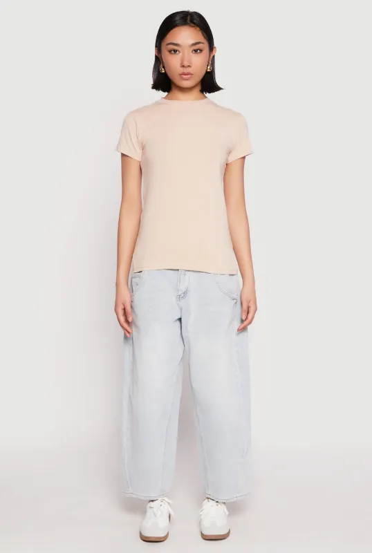 High Neck Short Sleeve Tee sold by Rainbow