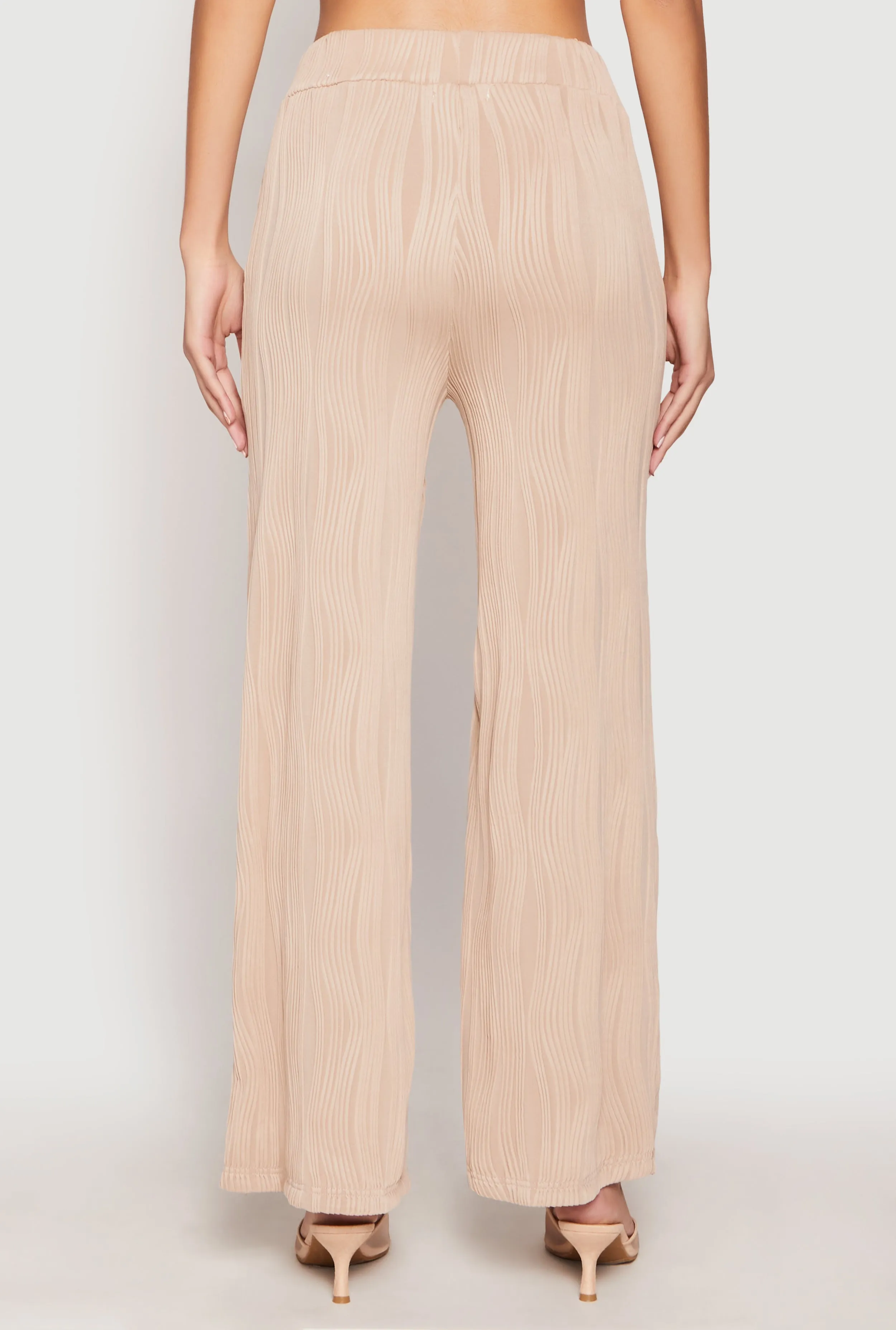 Textured Knit Pull On Wide Leg Pants sold by Rainbow product image thumbnail 3