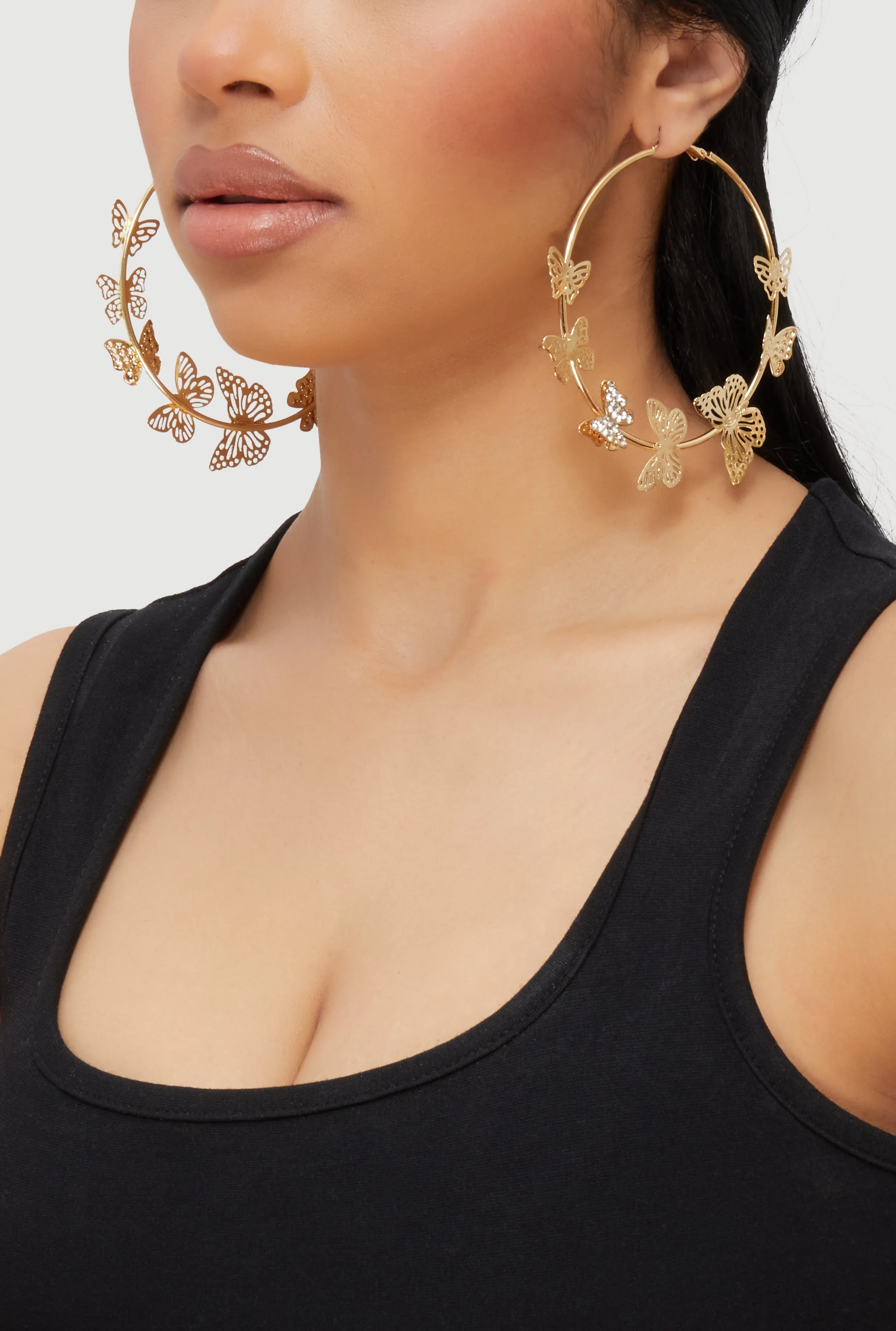 Butterfly Hoop Earrings sold by Rainbow product image thumbnail 2