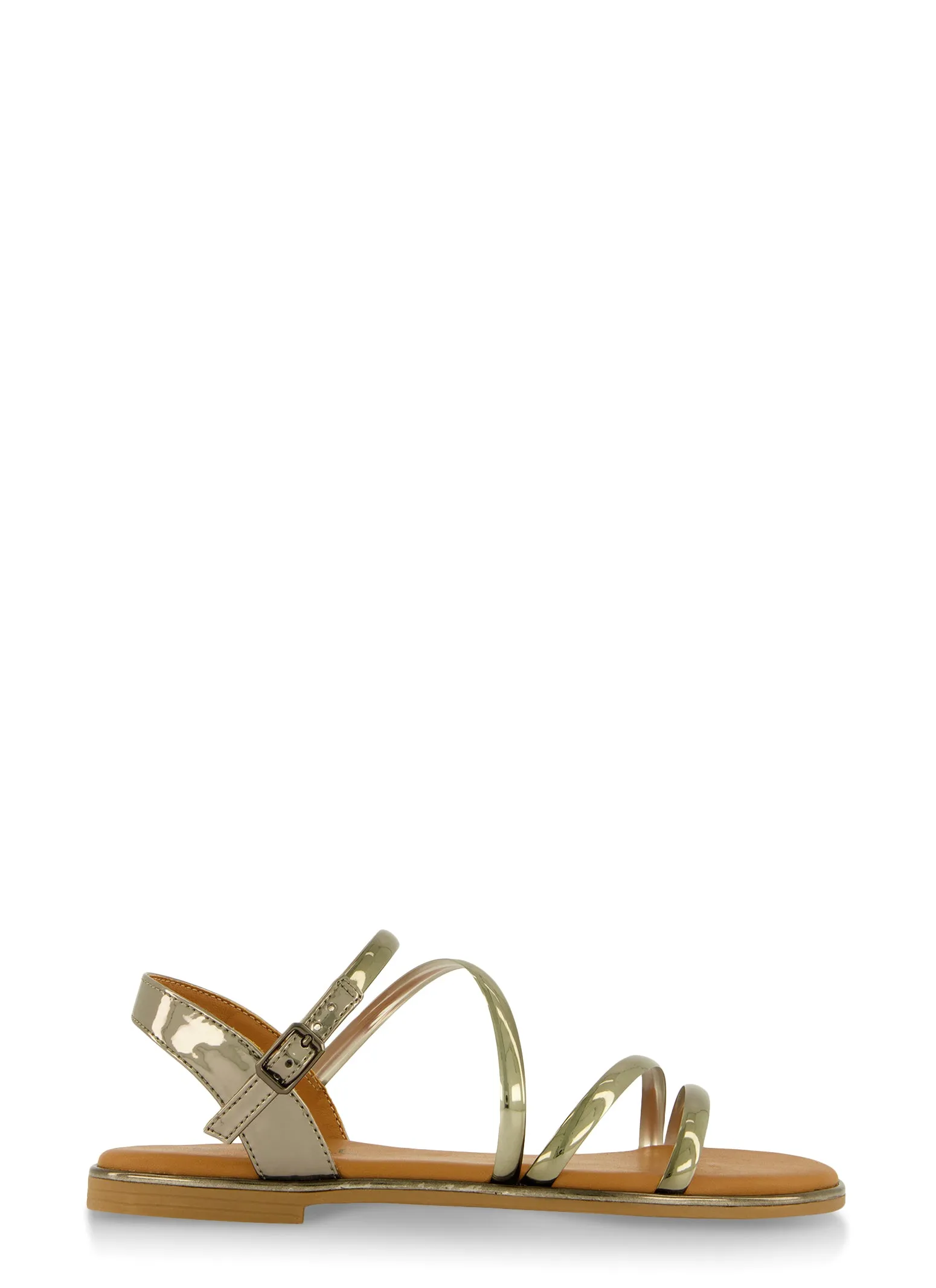 Asymmetrical Metallic Strappy Sandals sold by Rainbow product image thumbnail 2