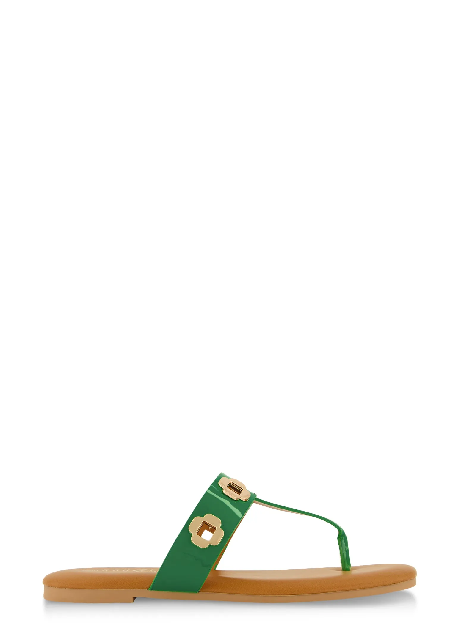 Geometric Metallic Eyelet Thong Slide Sandals sold by Rainbow product image thumbnail 2