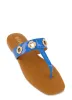 Geometric Metallic Eyelet Thong Slide Sandals sold by Rainbow