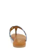 Geometric Metallic Eyelet Thong Slide Sandals sold by Rainbow