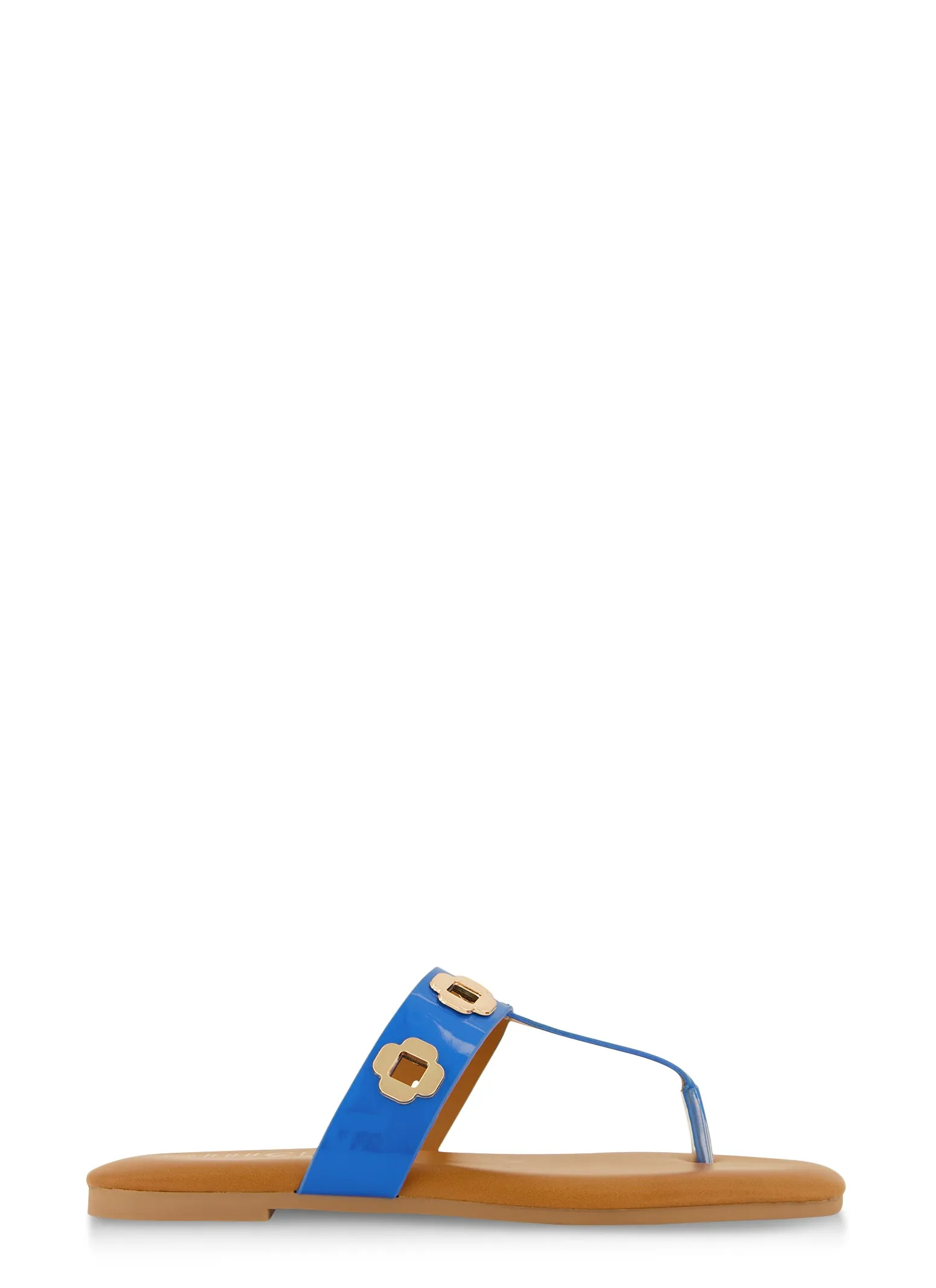 Geometric Metallic Eyelet Thong Slide Sandals sold by Rainbow product image thumbnail 2