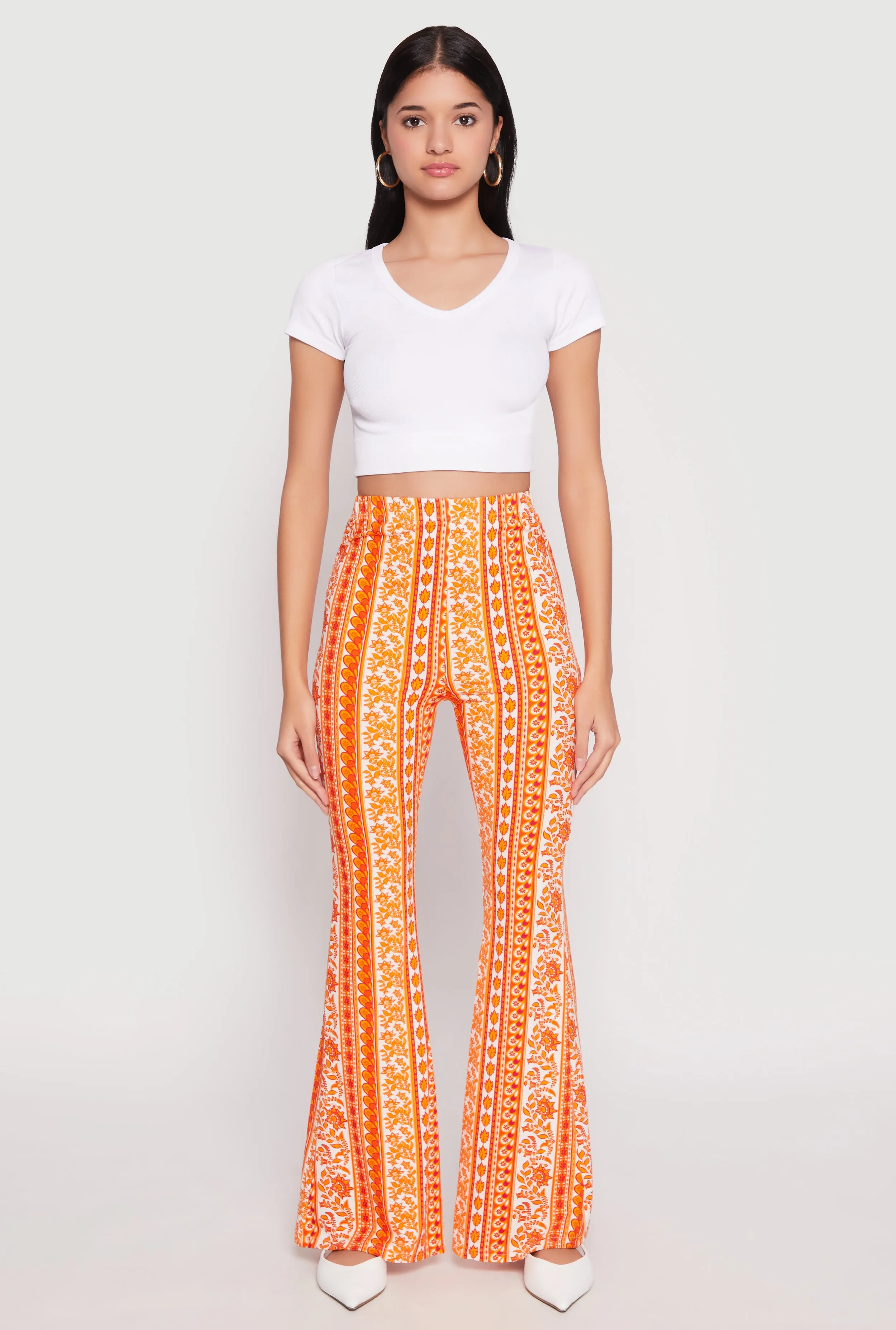 Boho Print Flare Pants sold by Rainbow