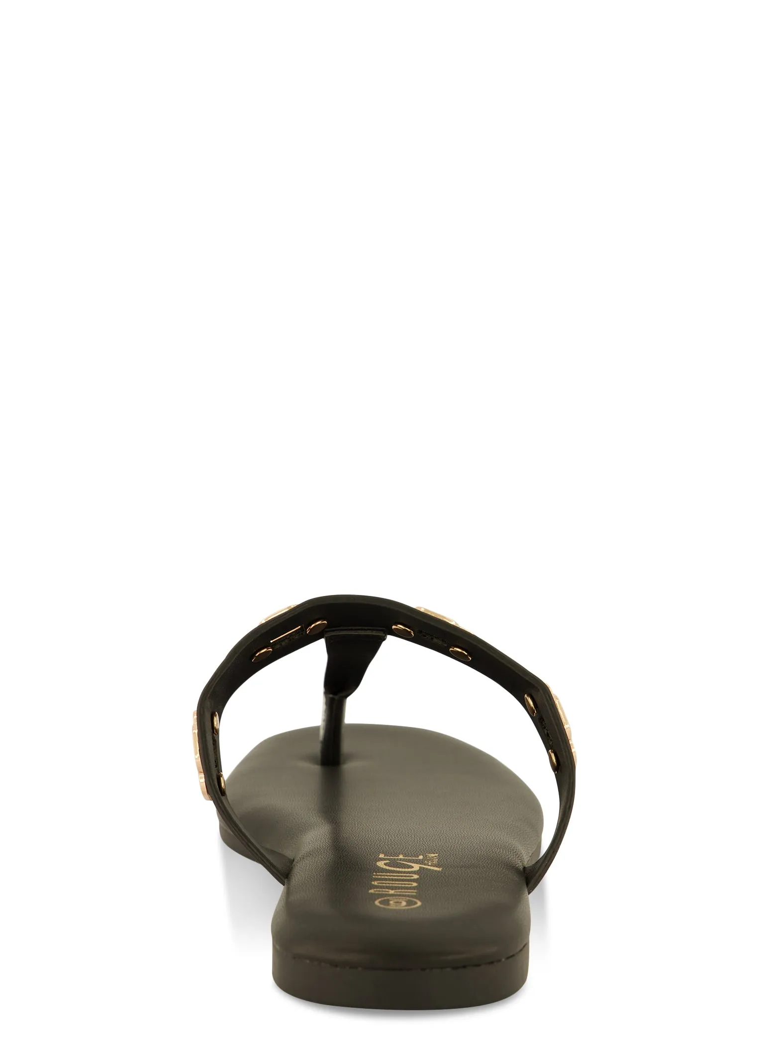 Geometric Metallic Eyelet Thong Slide Sandals sold by Rainbow product image thumbnail 3