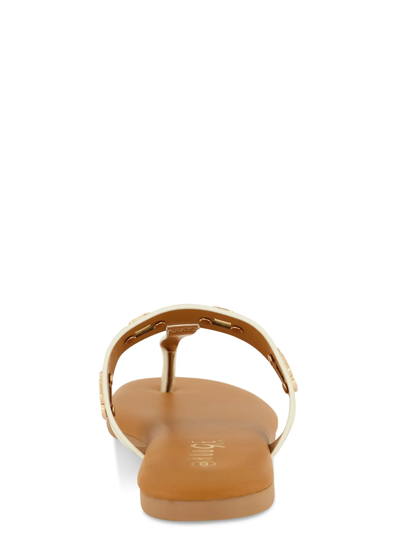 Geometric Metallic Eyelet Thong Slide Sandals sold by Rainbow product image thumbnail 3