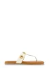 Geometric Metallic Eyelet Thong Slide Sandals sold by Rainbow