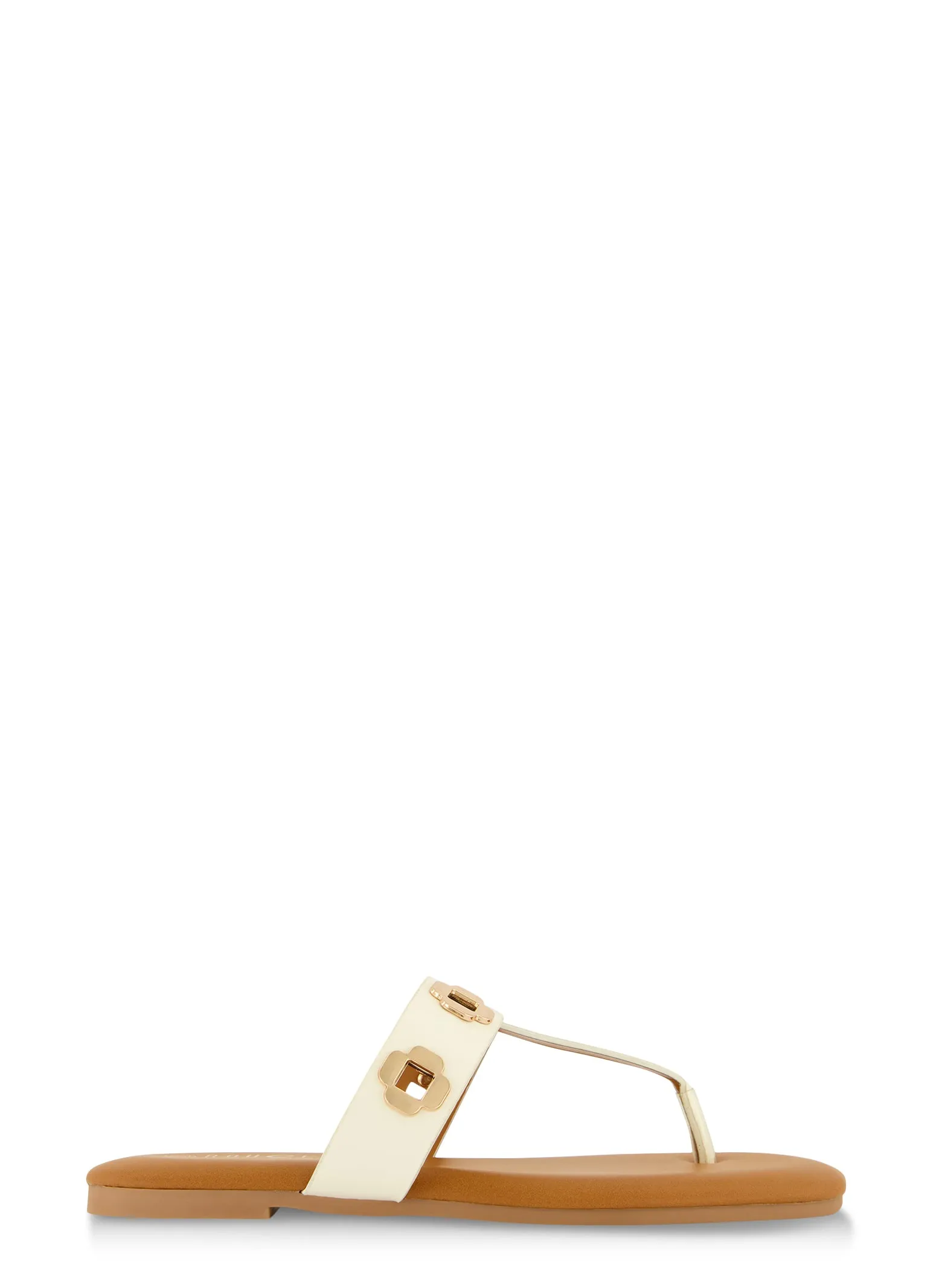 Geometric Metallic Eyelet Thong Slide Sandals sold by Rainbow product image thumbnail 2