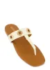 Geometric Metallic Eyelet Thong Slide Sandals sold by Rainbow