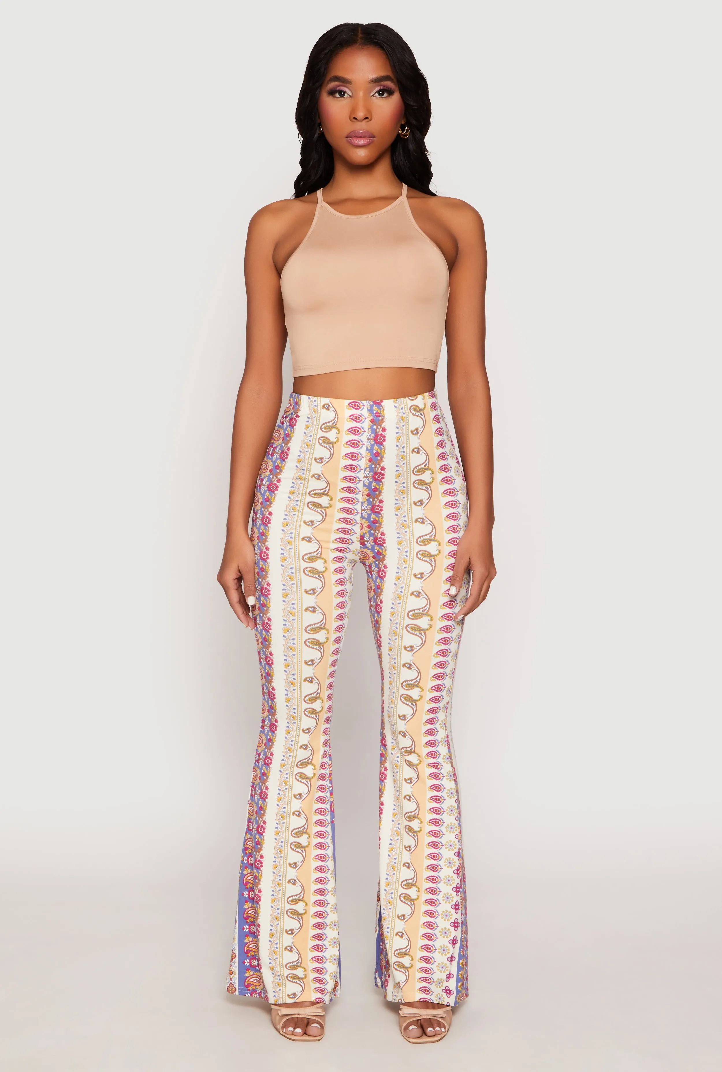 Boho Print Flare Pants sold by Rainbow