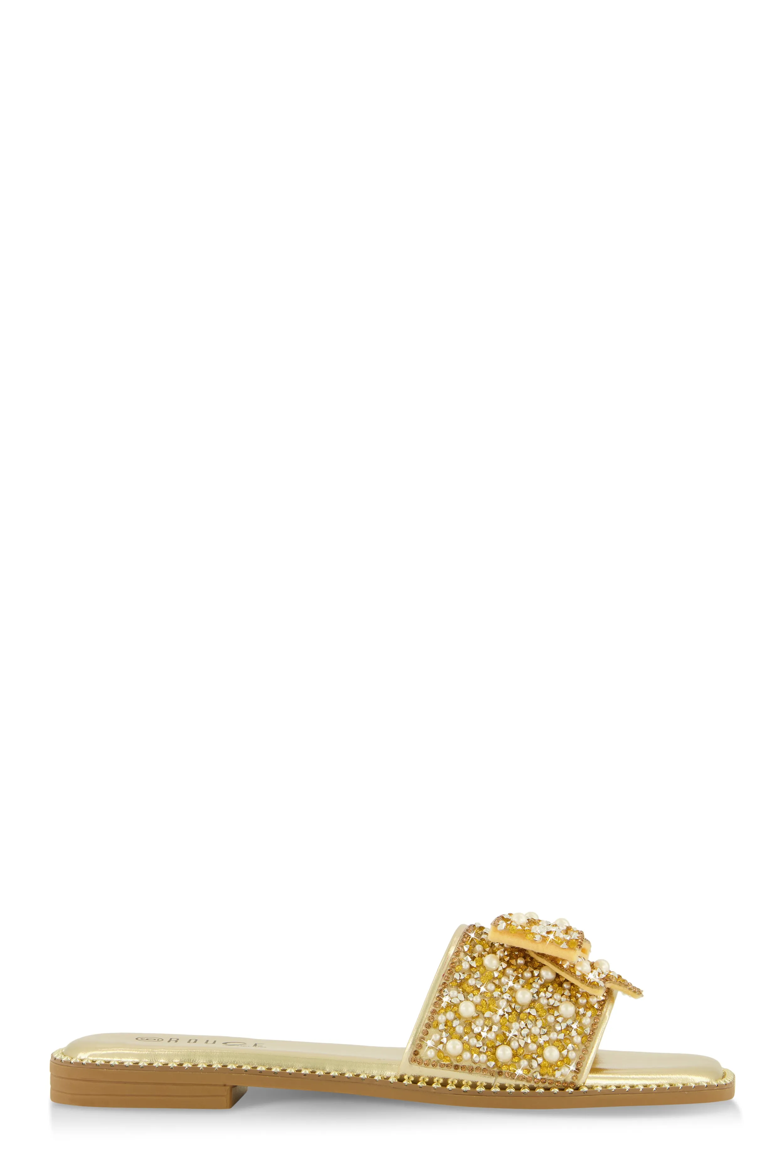 Studded Bow Band Slide Sandals sold by Rainbow product image thumbnail 2