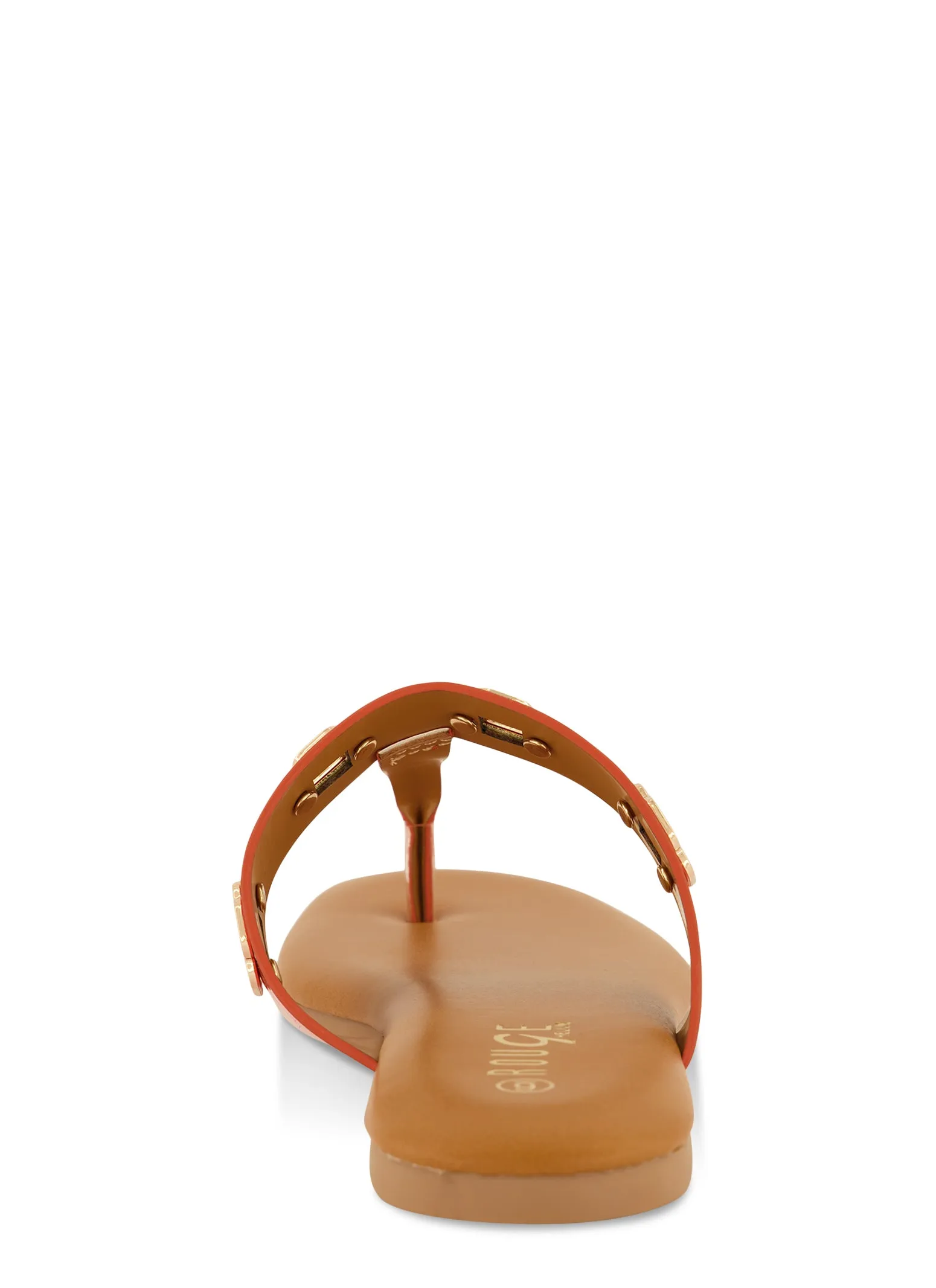 Geometric Metallic Eyelet Thong Slide Sandals sold by Rainbow product image thumbnail 3