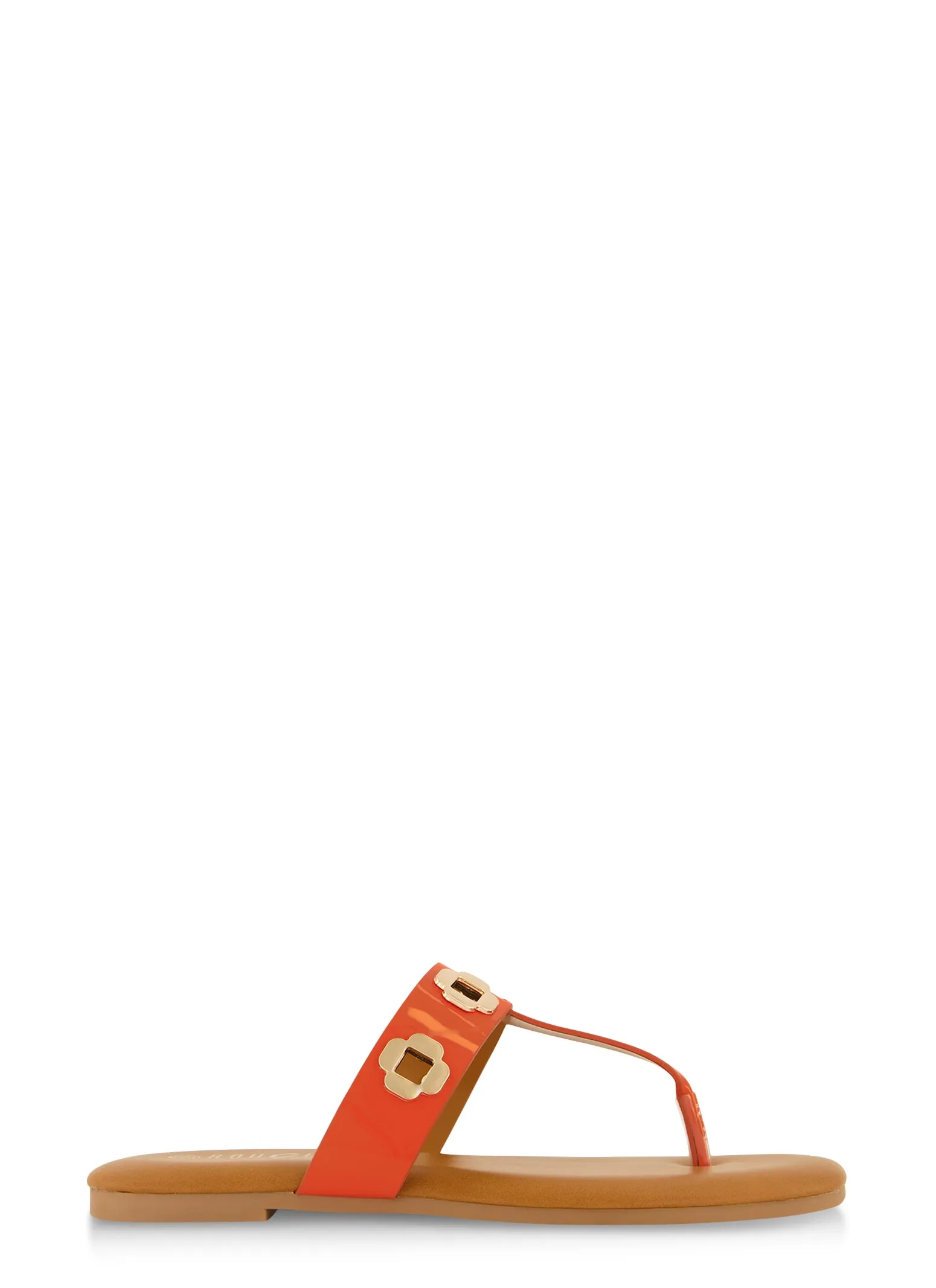 Geometric Metallic Eyelet Thong Slide Sandals sold by Rainbow product image thumbnail 2