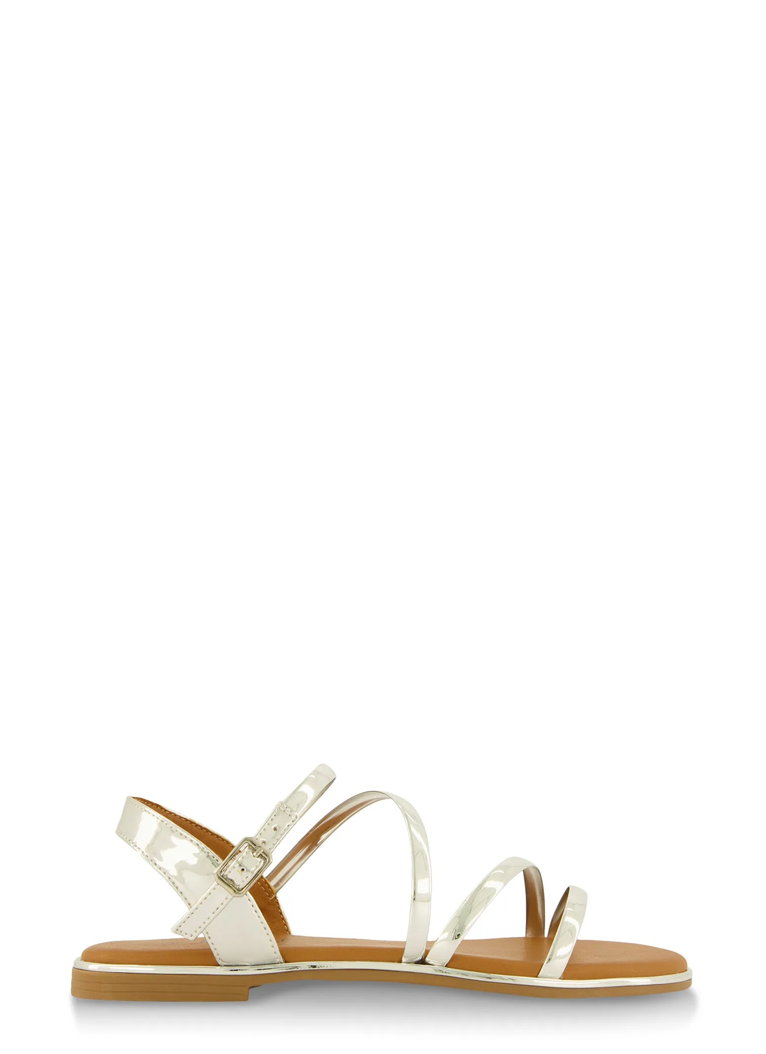 Asymmetrical Metallic Strappy Sandals sold by Rainbow product image thumbnail 2