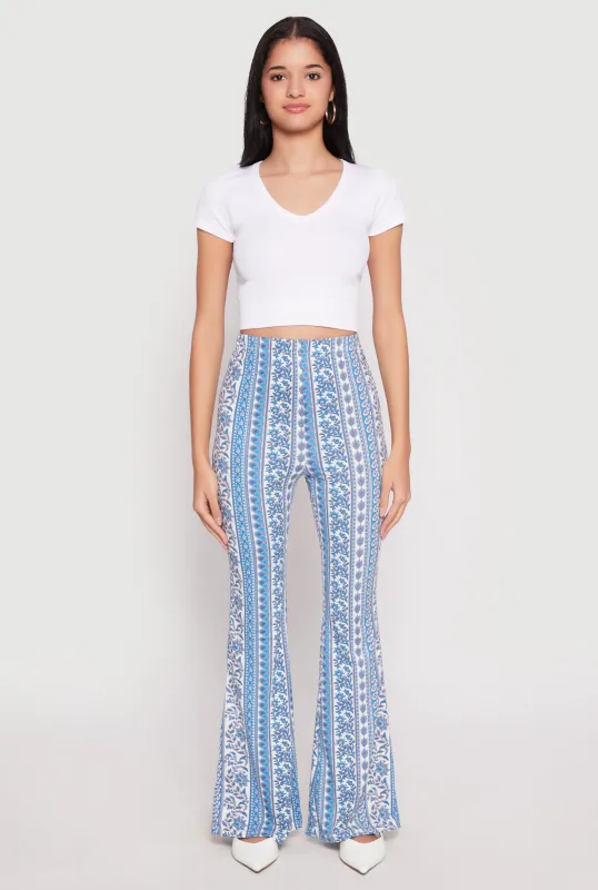 Boho Print Flare Pants sold by Rainbow