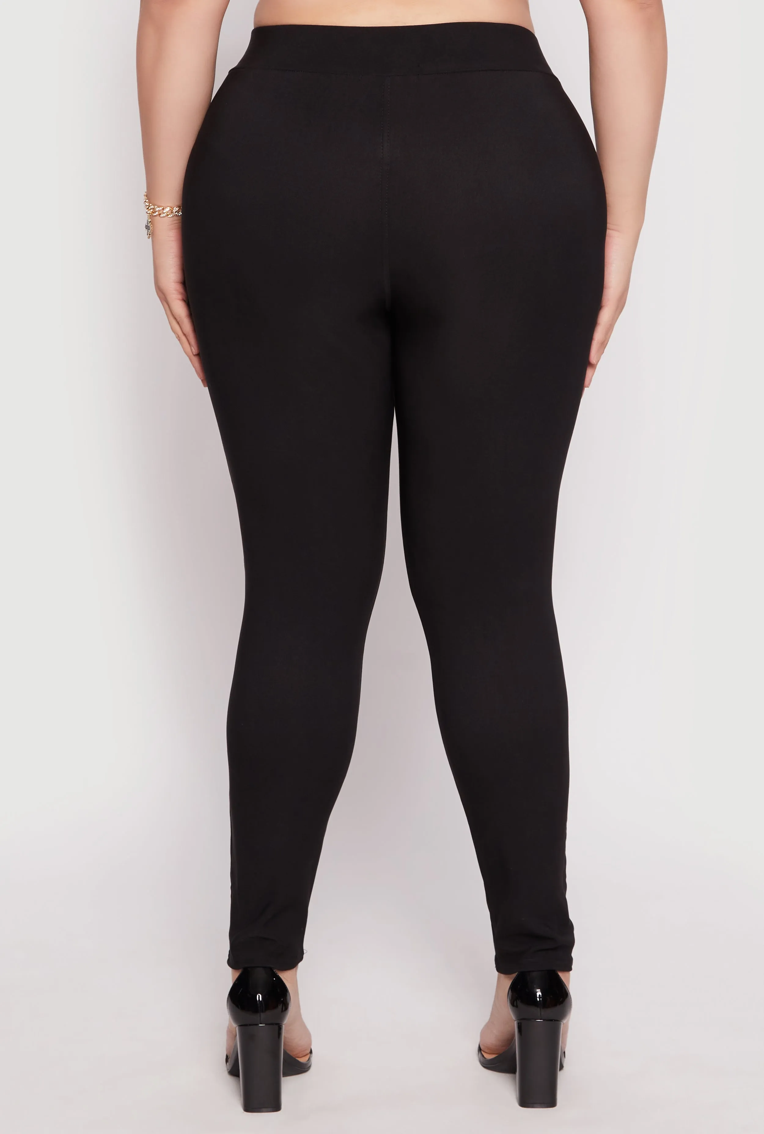 Plus Size Leather Look High Waisted Pants sold by Rainbow product image thumbnail 5