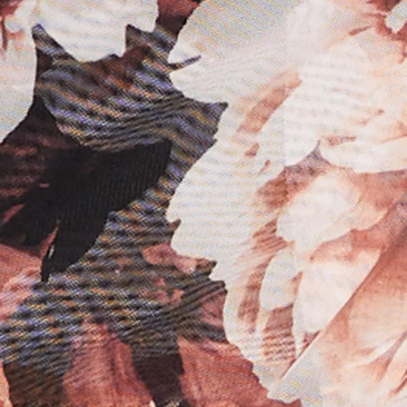 Haute Monde Floral Ruched Asymmetrical Maxi Dress sold by Rainbow product image thumbnail 4