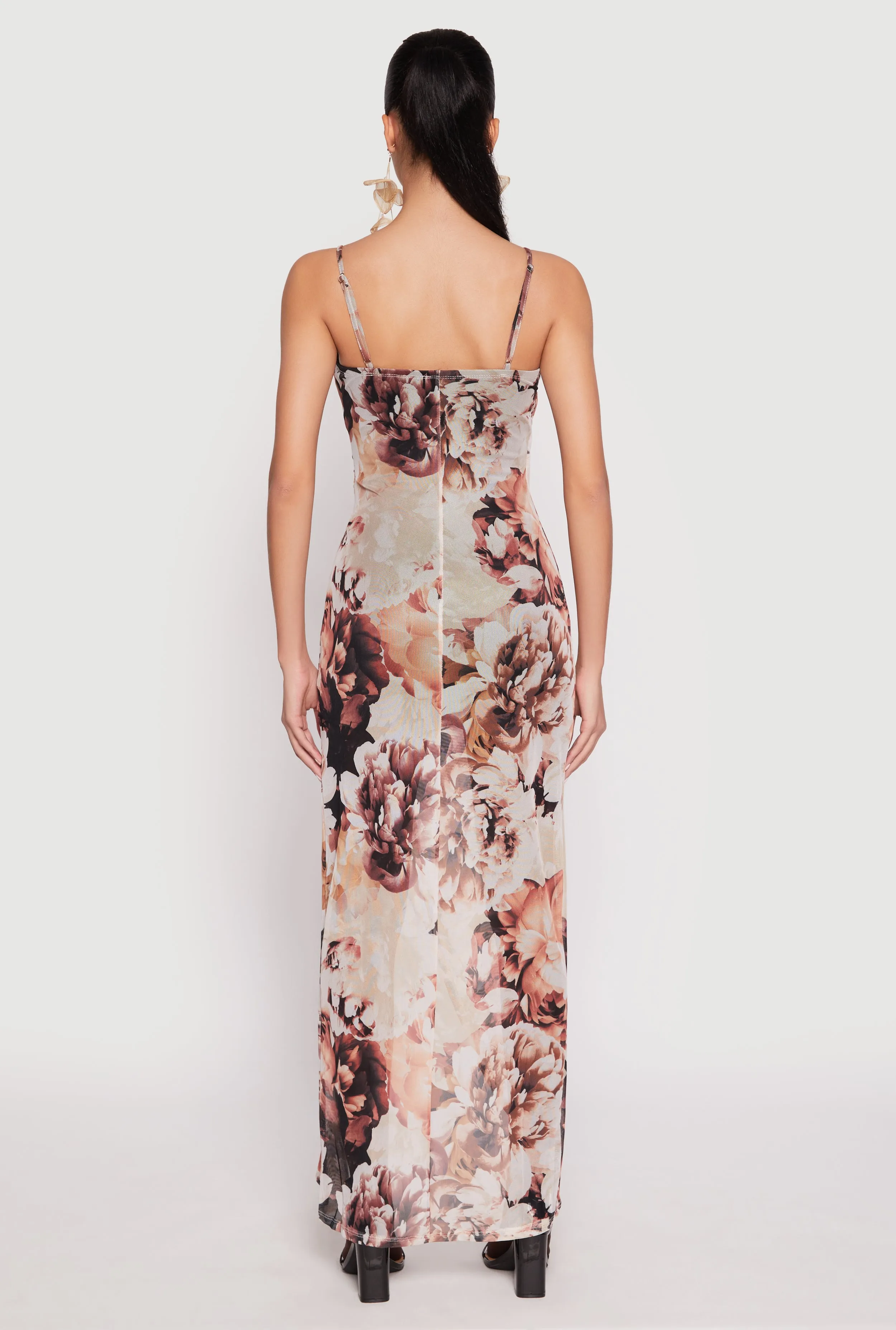 Haute Monde Floral Ruched Asymmetrical Maxi Dress sold by Rainbow product image thumbnail 3
