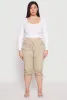 Plus Size Side Ruched Bermuda Shorts sold by Rainbow