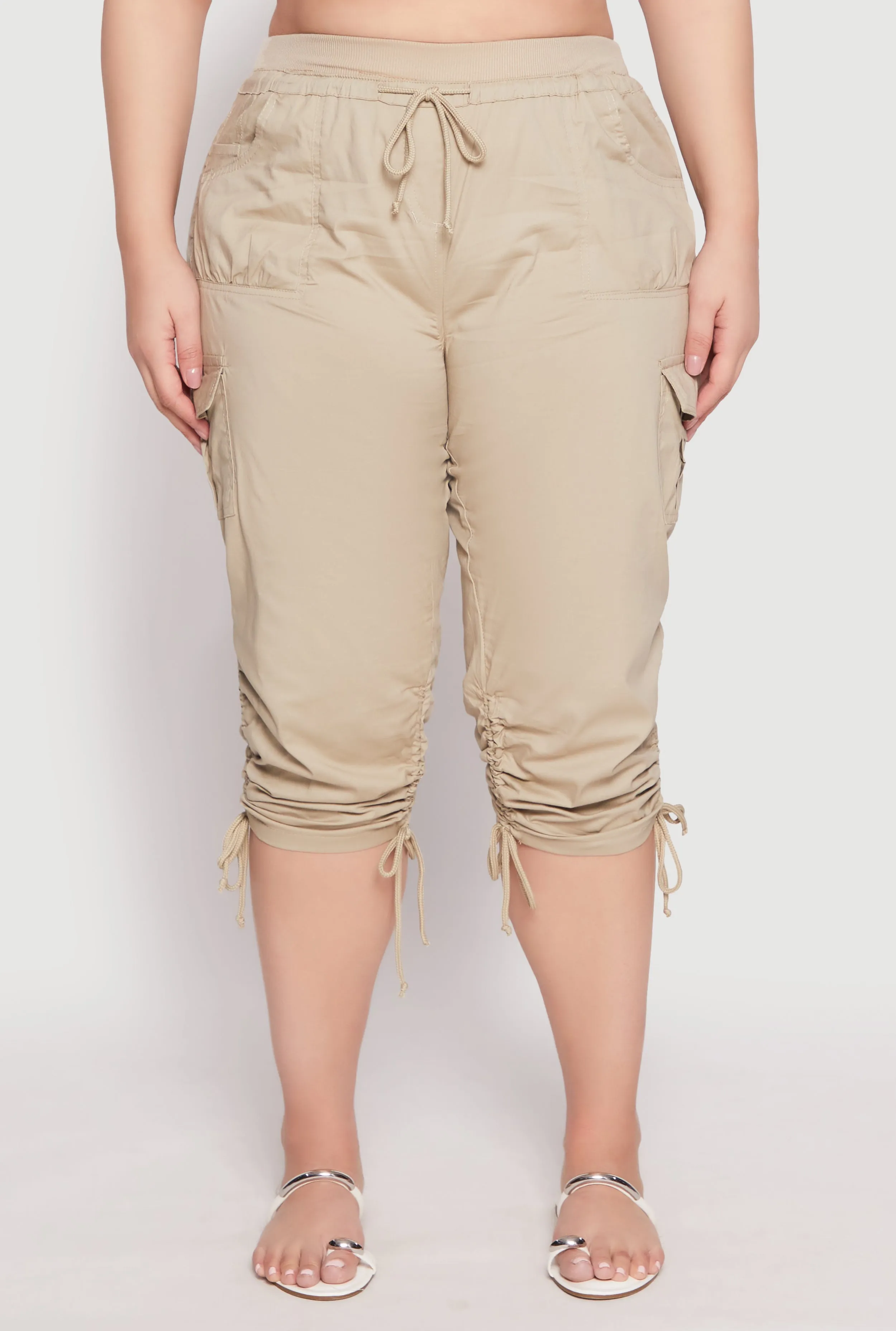 Plus Size Side Ruched Bermuda Shorts sold by Rainbow product image thumbnail 5