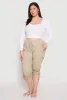 Plus Size Side Ruched Bermuda Shorts sold by Rainbow