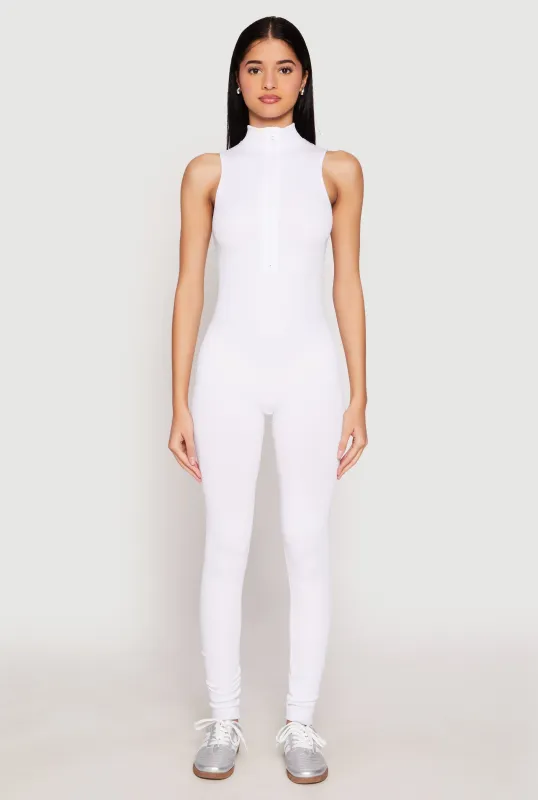 Quarter Zip Sleeveless Catsuit sold by Rainbow