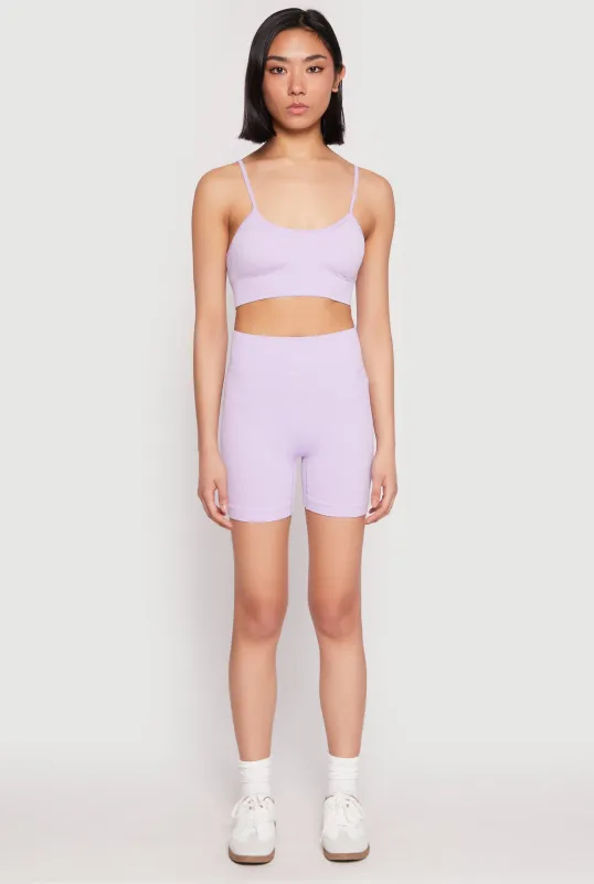 Seamless High Waist Biker Shorts sold by Rainbow