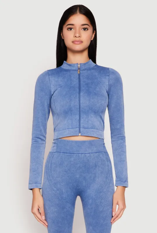 Seamless Mineral Wash Track Jacket sold by Rainbow