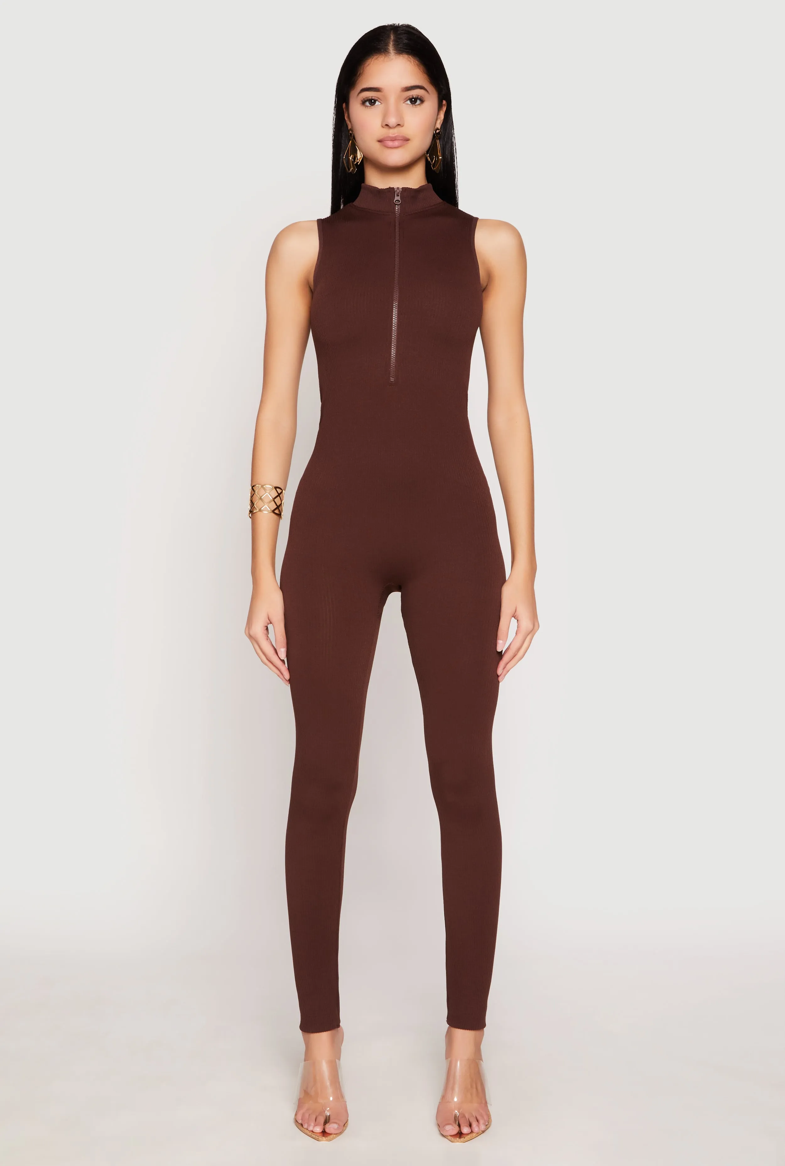 Quarter Zip Sleeveless Catsuit sold by Rainbow