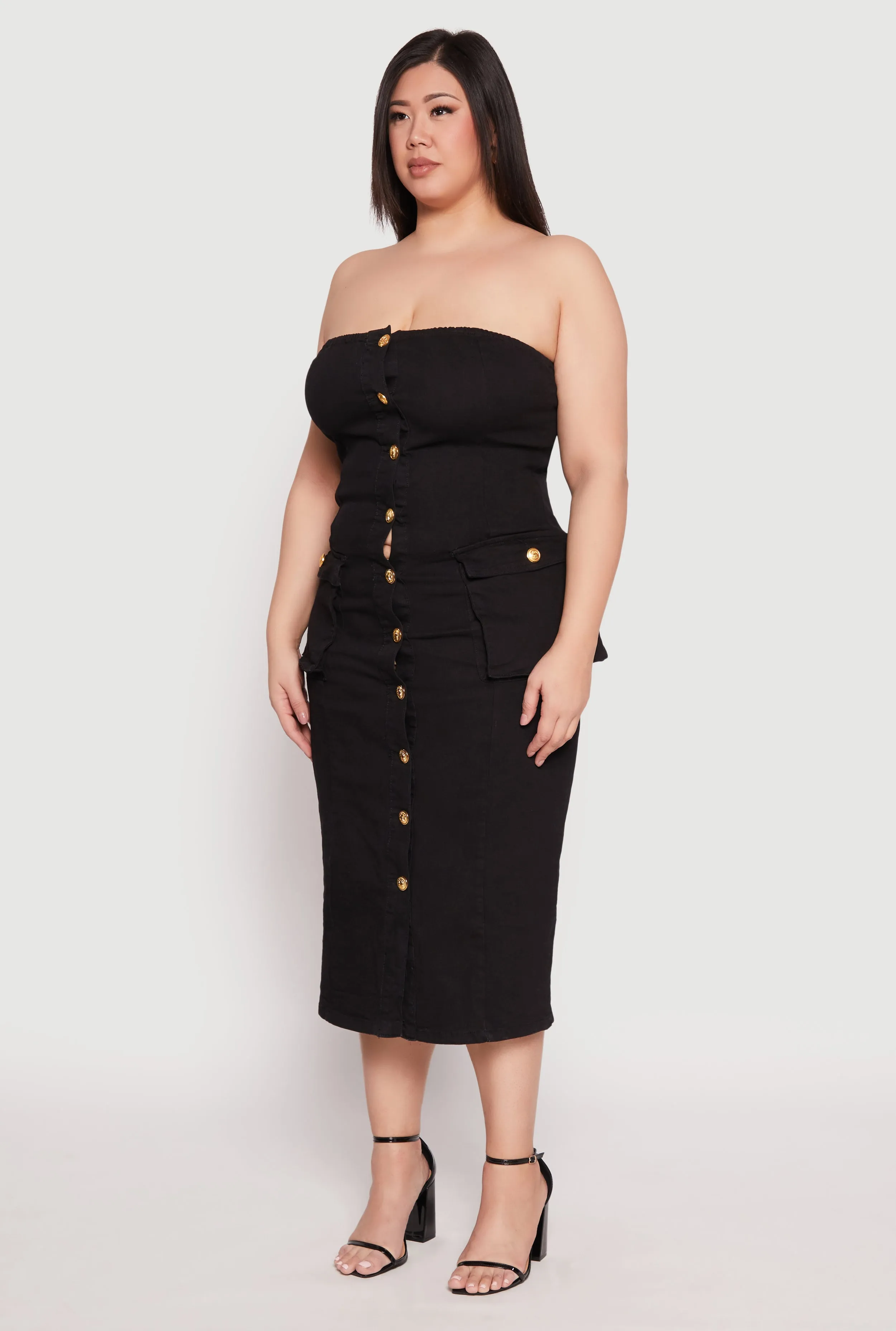 Plus Size Daisy Denim Tube Dress sold by Rainbow product image thumbnail 3