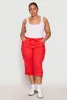 Plus Size Poplin Rolled Cuff Capri Pants sold by Rainbow