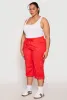 Plus Size Poplin Rolled Cuff Capri Pants sold by Rainbow