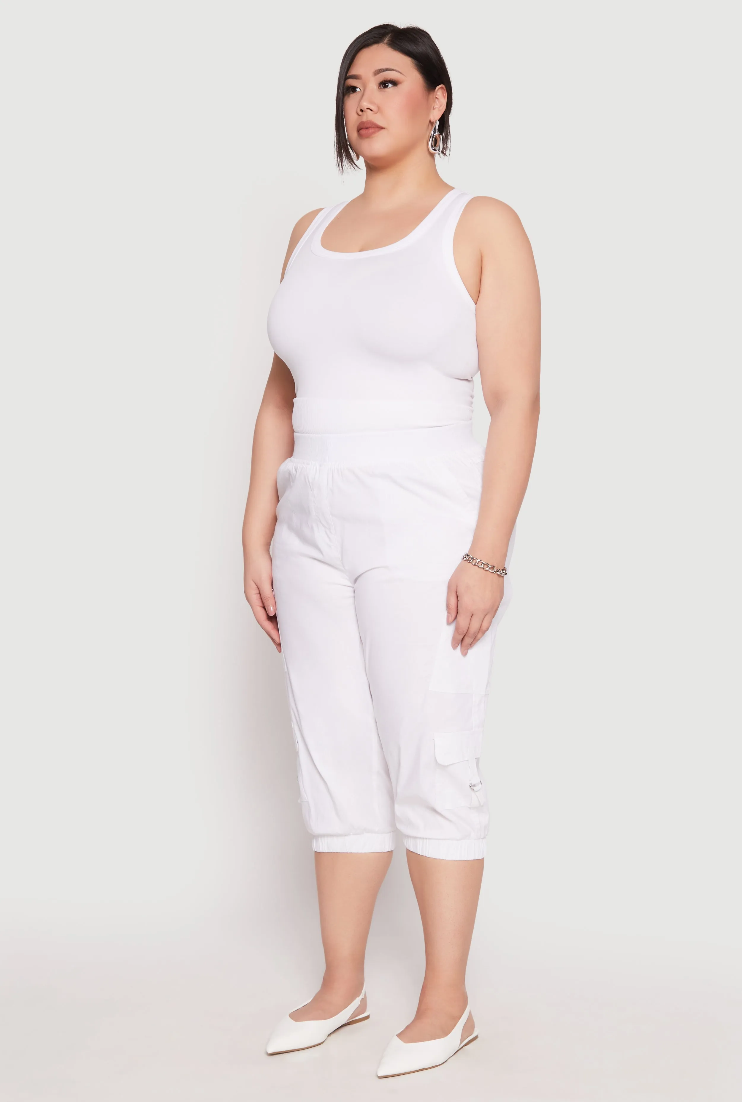 Plus Size Poplin Pull On Capri Pants sold by Rainbow product image thumbnail 3