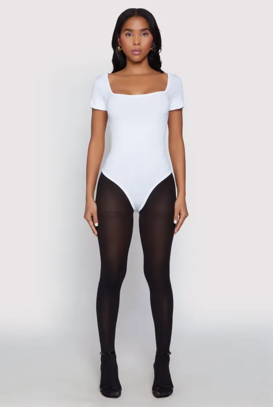 Square Neck Seamless Bodysuit sold by Rainbow