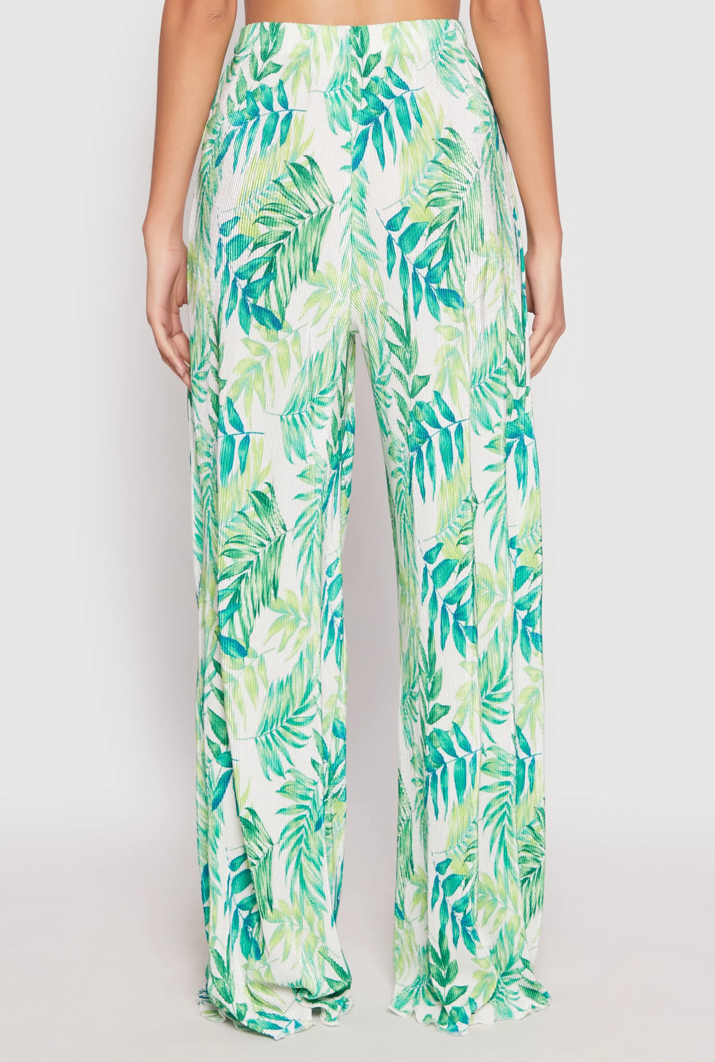 Almost Famous Plisse Tropical Print Palazzo Pants sold by Rainbow product image thumbnail 3