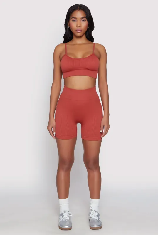 Seamless High Waist Biker Shorts sold by Rainbow